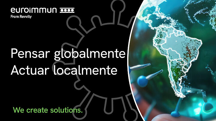 Thumbnail design - outline from South America, Virus Icon on green background