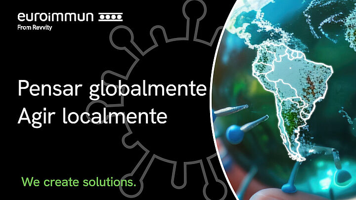 Thumbnail design - outline from South America, Virus Icon on green background